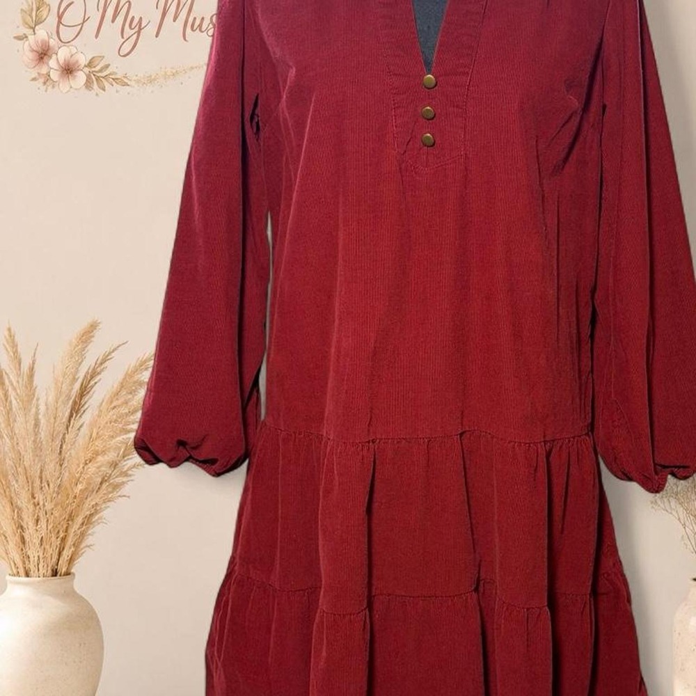 Time and Tru red corduroy dress